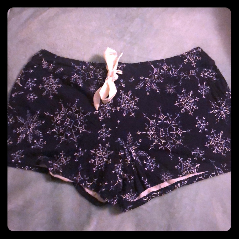 Soma Sleep Shorts (Navy Snowflake Print)